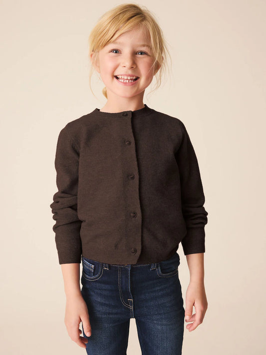 Cardigan tricotat – maro ciocolatiu, fete, 3 ani - 14 ani, NEXT