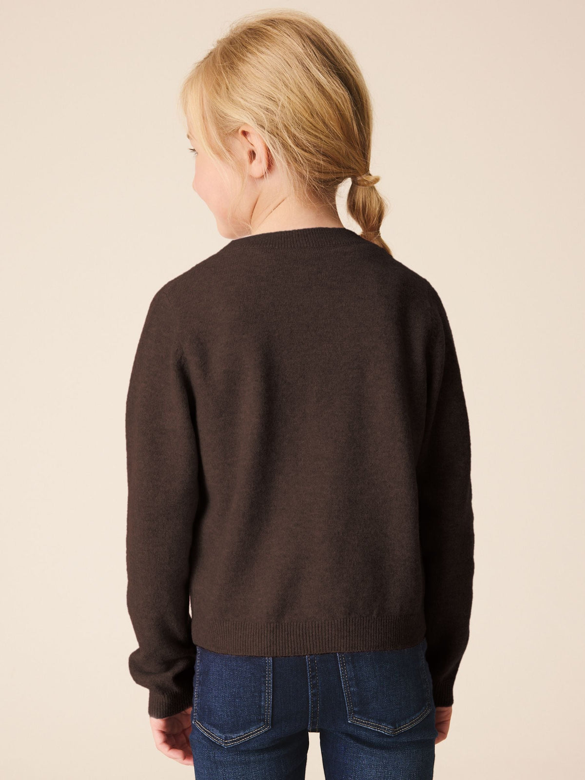 Cardigan tricotat – maro ciocolatiu, fete, 3 ani - 14 ani, NEXT